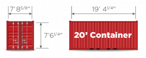 20 foot container dimensions