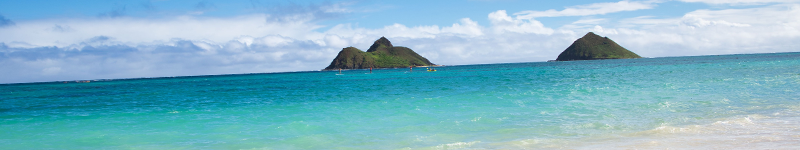 View of Lanikai Beach Hawaii
