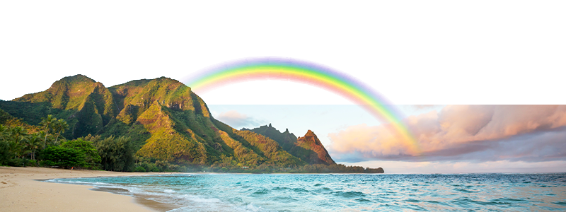 rainbow over hawaii